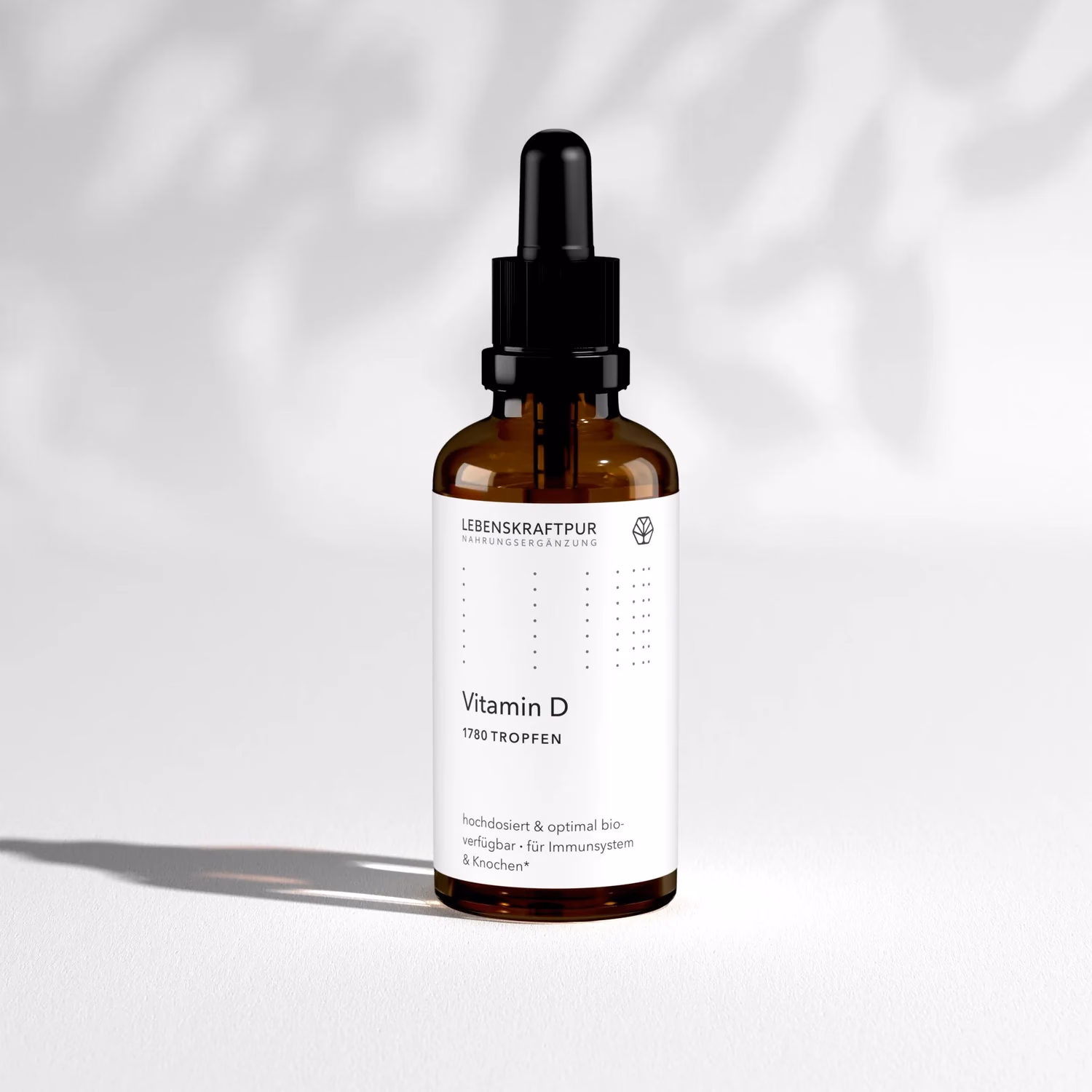 Braune Tropfflasche Vitamin D von Lebenskraftpur