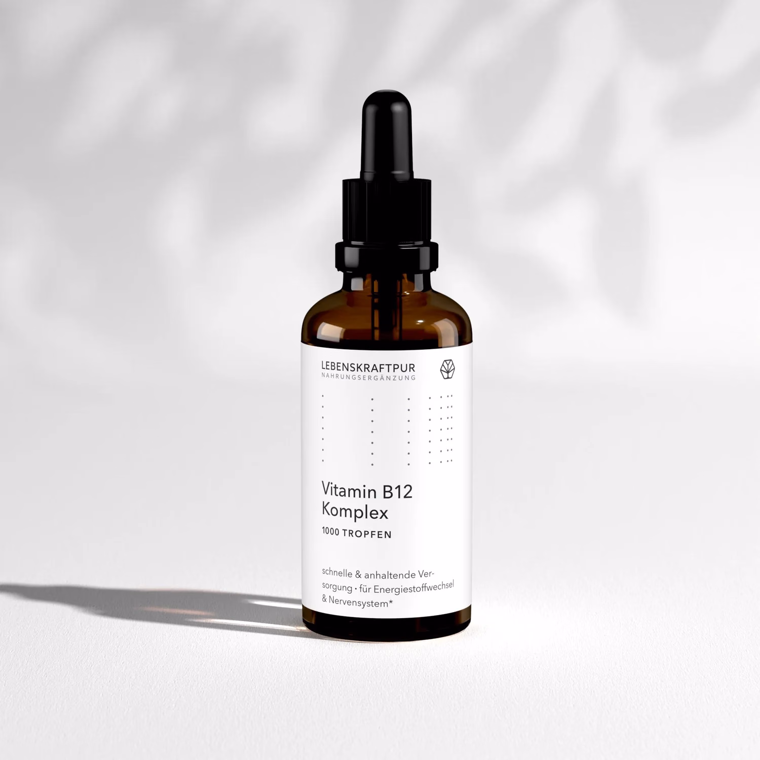 Braune Tropfflasche Vitamin B12 Komplex von Lebenskraftpur