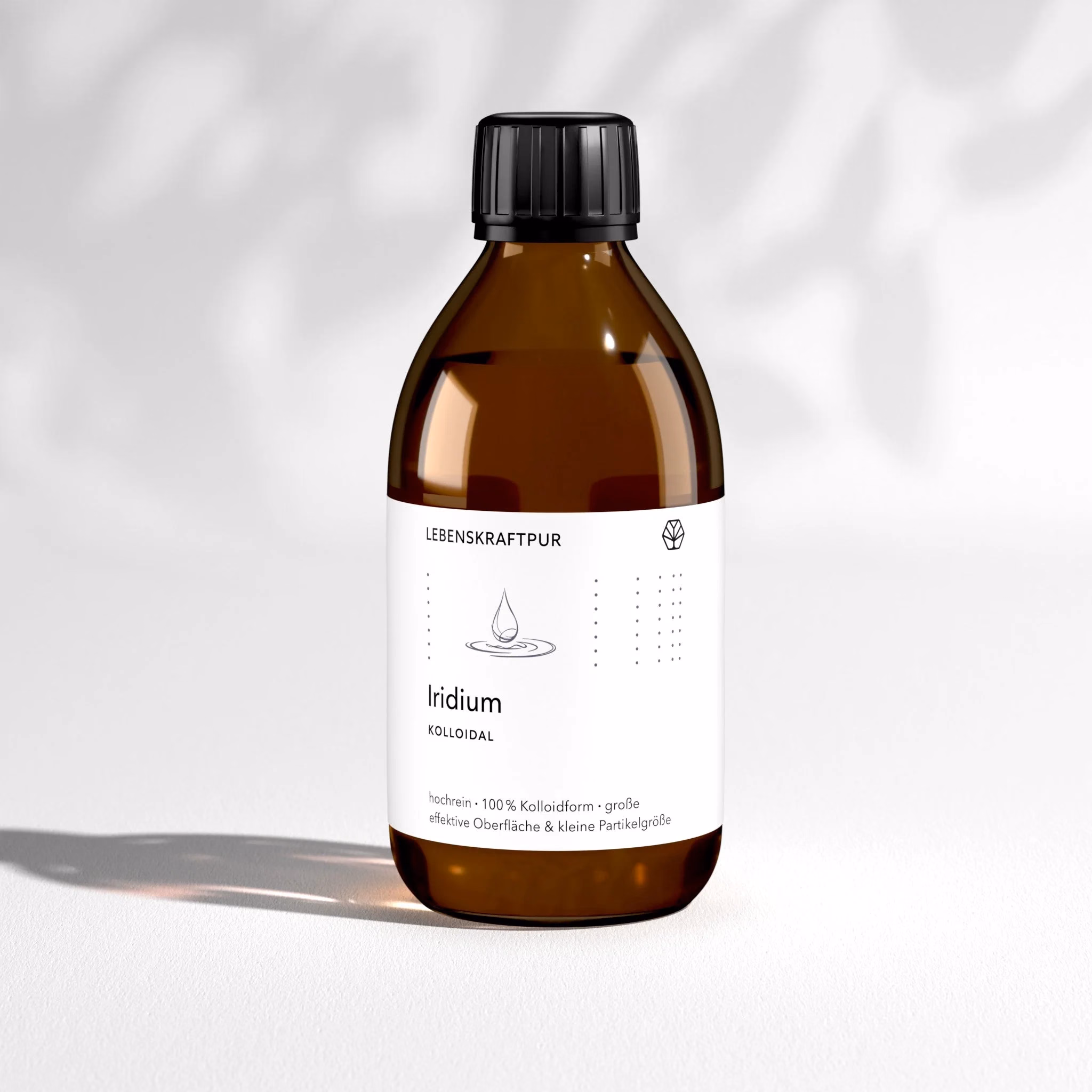 Braune Glasflasche Iridium von Lebenskraftpur