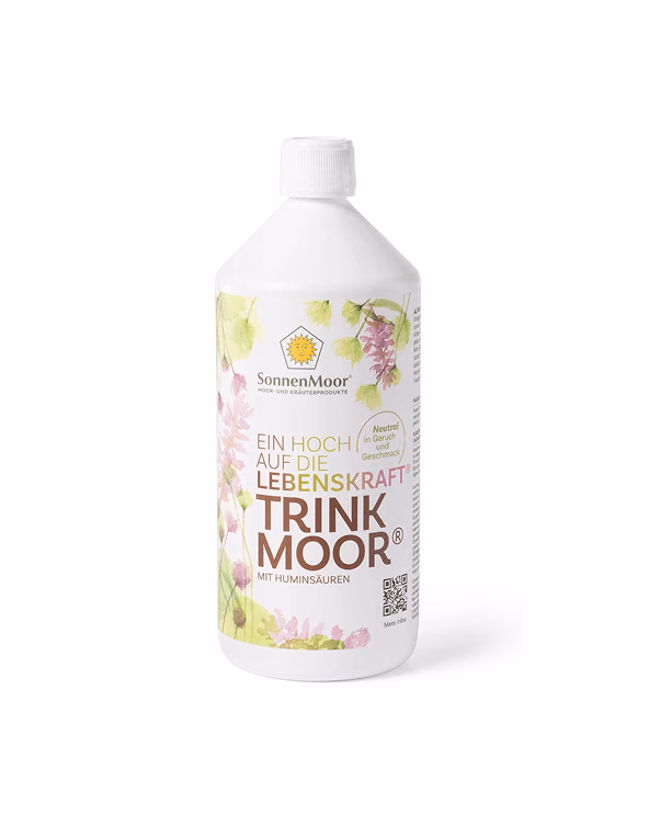 Weisse Flasche Trinkmoor von Lebenskraftpur