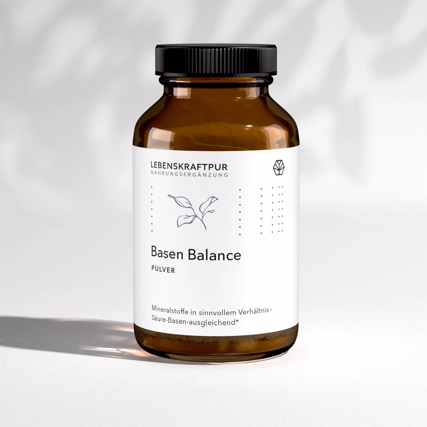 Braune Glasdose Basen Balance von Lebenskraftpur